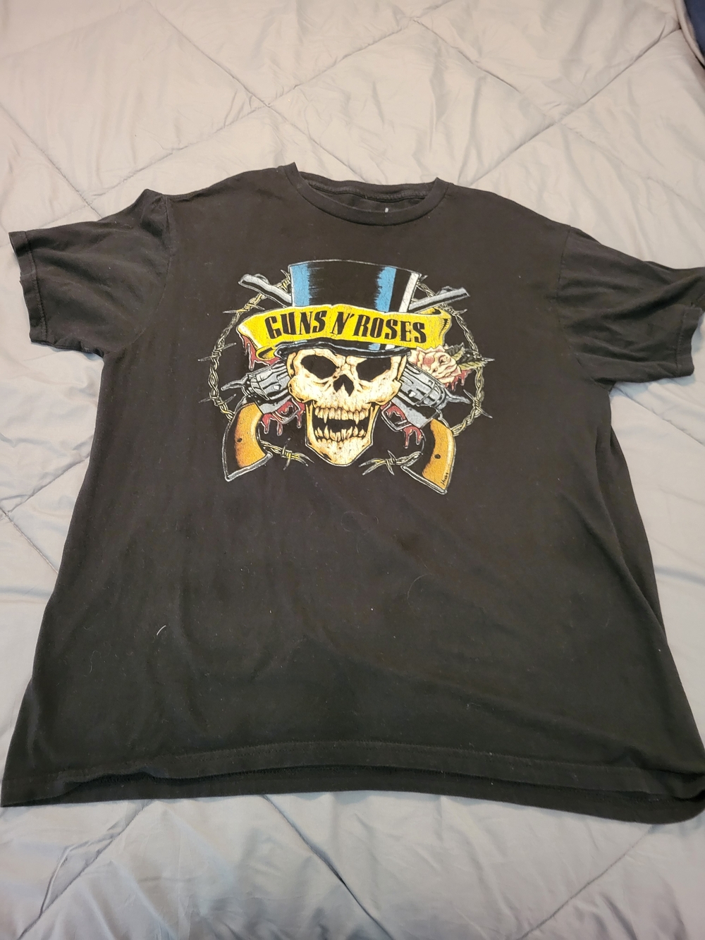 Bravado Black Guns N' Roses Skull Graphic Band Tee